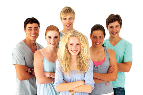 group of teens
