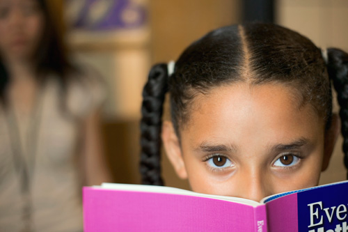 Girl reading a book