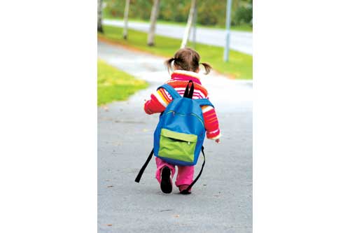 Little girl wishing she was in kindergarten