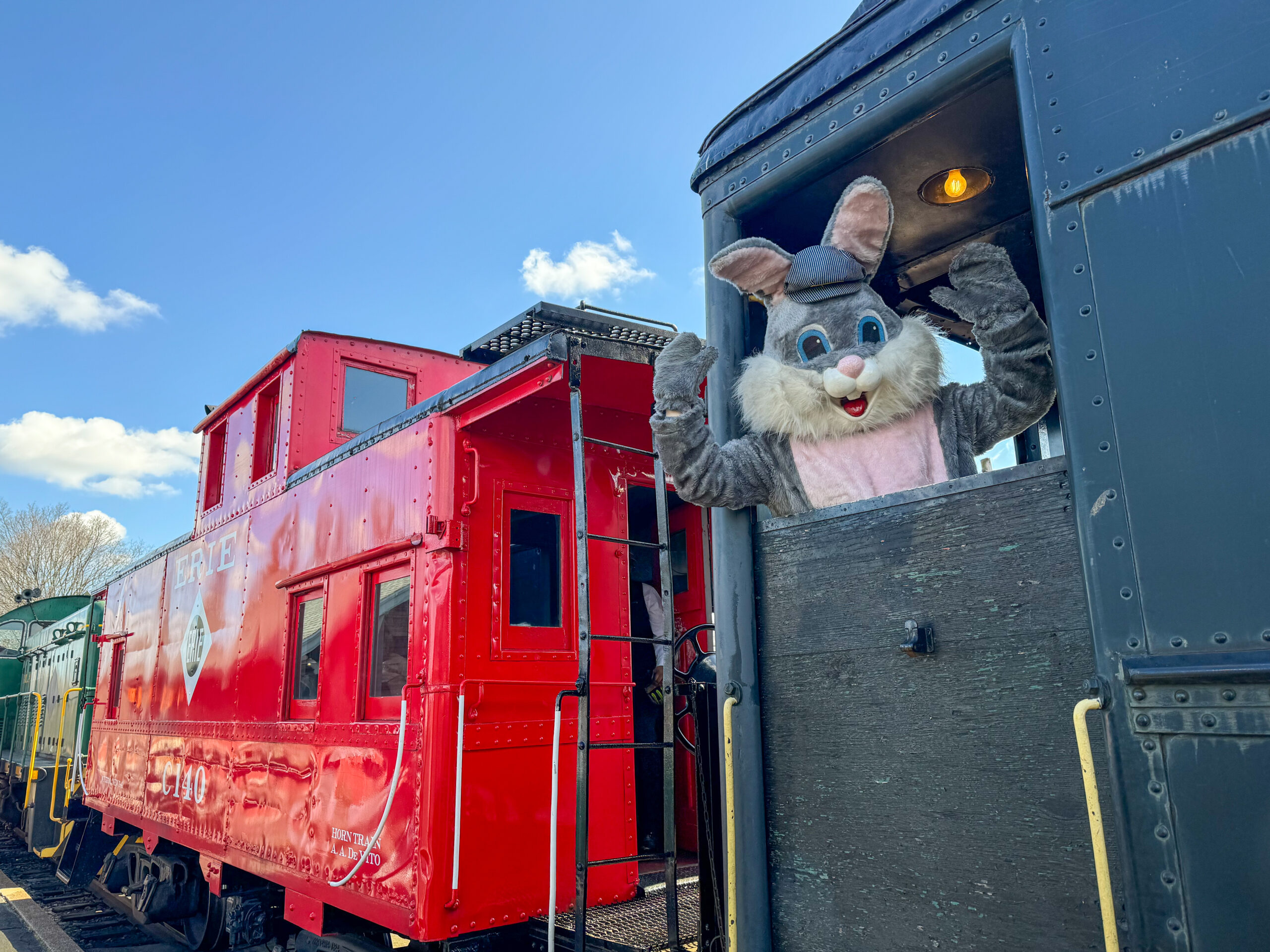 Easter Bunny Express easter train ride CR Black River & Western Railroad